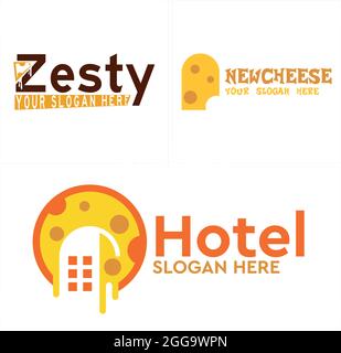 Cheese Melt Home Kombination Vektor-Logo-Design Stock Vektor