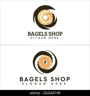 Bagels-Symbol-Logo-Vektor Stock Vektor
