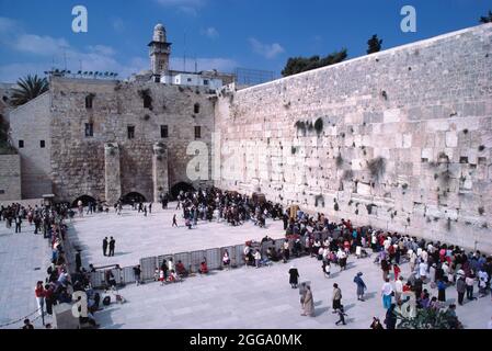 Israel. Jerusalem. Klagemauer. Stockfoto