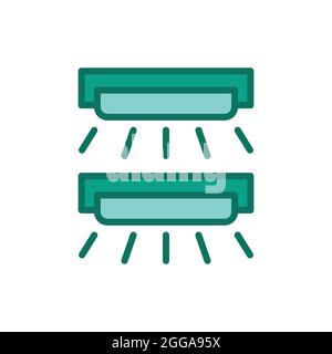 Symbol für die UVA-Lampe mit der Farblinie. Isoliertes Vektorelement. Skizzieren Piktogramm für Web-Seite, mobile App, Promo Stock Vektor