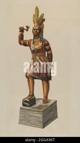 Cigar Store Indian, 1935/1942. Stockfoto