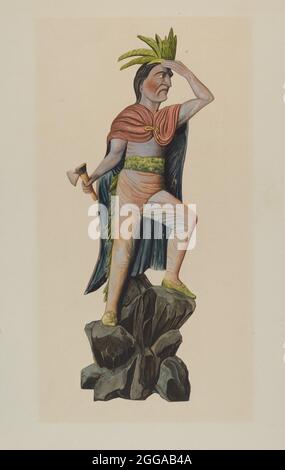 Cigar Store Indian, 1935/1942. Stockfoto