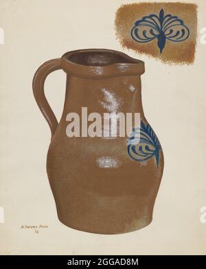 Steingut-Pitcher, 1936. Stockfoto