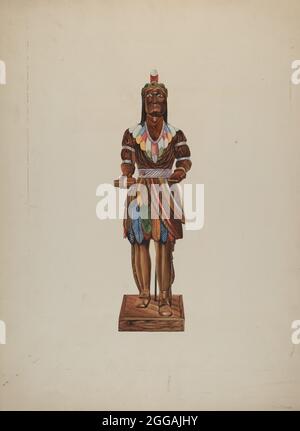 Cigar Store Indian, 1935/1942. Stockfoto