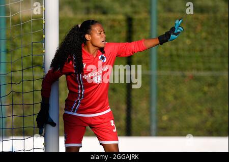 Formello, Italien. August 2021. Selena Delia Babb von UC Sampdoria in Aktion während der italienischen Fußball-Liga EIN Frauen-2021/2022-Spiel zwischen SS Lazio 2015 ARL gegen UC Sampdoria im Stadion Mirko Fersini Kredit: Unabhängige Fotoagentur/Alamy Live News Stockfoto