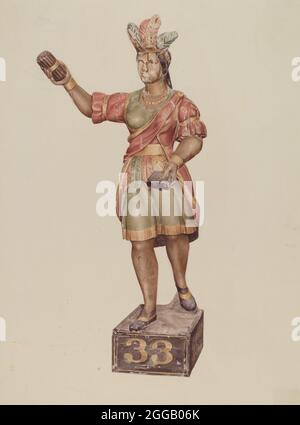 Cigar Store Indian, 1935/1942. Stockfoto
