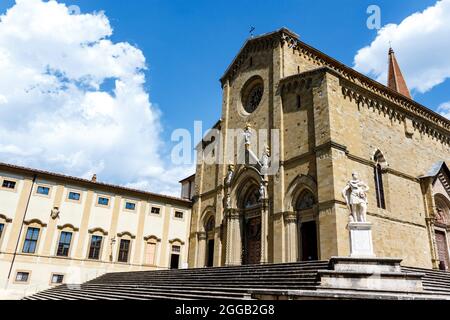 Dom von Arezzo im historischen Zentrum von Arezzo, Toskana, Italien, Europa Stockfoto