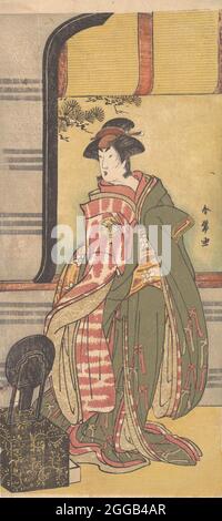 Der Schauspieler Segawa Kikunojo 3. In einer weiblichen Rolle, ca. 1785. Stockfoto