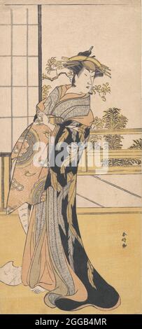 Der Schauspieler Segawa Kikunojo 3. In einer weiblichen Rolle, ca. 1780. Stockfoto