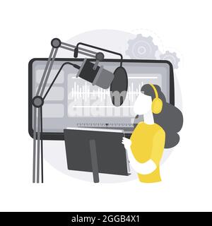 Voice over Services abstrakte Konzept Vektor Illustration. Stock Vektor