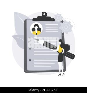 Resume Writing Service abstrakt Konzept Vektor Illustration. Stock Vektor