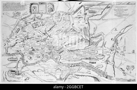 Vogelperspektive auf Rom, 1553. Stockfoto