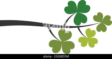 Isolierter Schamrock-Zweig. Vector St. Patrick Shamrock Stock Vektor