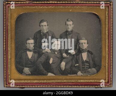 Ohne Titel (Portrait of Five Men), 1855. Ein Werk aus Daguerreotypie. Stockfoto