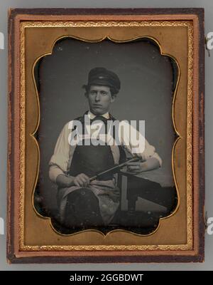 Ohne Titel (Portrait of a Seated man), 1855. Ein Werk aus Daguerreotypie. Stockfoto