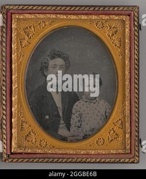 Ohne Titel (Portrait of a man and a Boy), 1855. Ein Werk aus Daguerreotypie. Stockfoto
