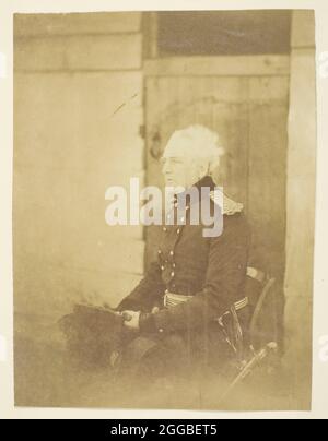 Sir Geo Brown, General (1790-1865), aufgenommen auf der Krim, 1855. Ein Werk aus dünn albuminisiertem Druck. Stockfoto