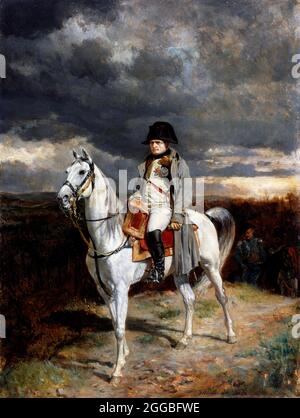 Napoleon Bonaparte, 1814 von Ernest Meissonier, Öl auf Tafel, 1862 Stockfoto