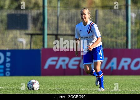 Formello, Italien. August 2021. Anna Emilia Auvinen von der UC Sampdoria in Aktion während der italienischen Fußball-Liga EIN Frauen-2021/2022-Spiel zwischen SS Lazio 2015 ARL gegen UC Sampdoria im Stadion Mirko Fersini Kredit: Unabhängige Fotoagentur/Alamy Live News Stockfoto