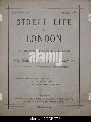 Street Life in London, c. 1875. Ein Werk aus Holzburytypen. Stockfoto