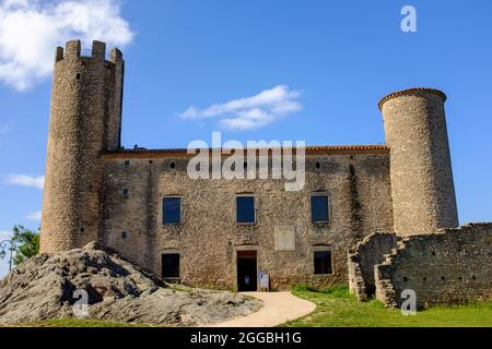 Schloss d'Essalois in Chambles in der Nähe von Saint-Etienne, Frankreich Stockfoto