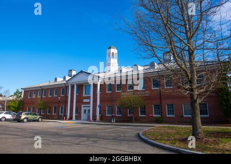 Middlesex Community College Robert Cataldo Verwaltungsgebäude auf dem Bedford Campus in 591 Springs Road in der Stadt Bedford, Massachusetts, USA. Stockfoto