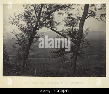 Orchard Knob von Mission Ridge, 1864/66. Albumendruck, Platte 10 aus dem Album "Photographic Views of the Sherman Campaign" (1866). Stockfoto