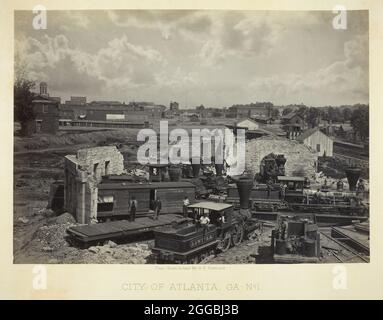 City of Atlanta, GA, No. 1, 1866. Albumendruck, Platte 45 aus dem Album "Photographic Views of the Sherman Campaign" (1866). Stockfoto