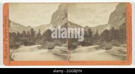 Mount Starr King, Yosemite Valley, Mariposa County, Cal., 1861/76. Ein Werk aus Albumin-Druck, Stereo, nein 1116 aus der Serie "Watkins' Pacific Coast". Stockfoto