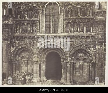 Notre Dame de Poitiers (Vienne), Westfassade, 1854/55, gedruckt 1858/63. Albumendruck, aus dem Album "Reproduktionen Photographiques des Plus Beaux Types d'Architecture et de Sculpture". Stockfoto