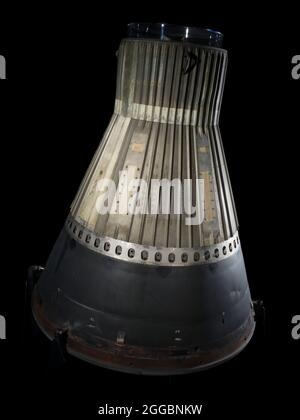 Am 9. September 1959 startete die NASA diese unbesetzte Mercury-Raumsonde von Cape Canaveral, Florida, auf einem Suborbitalflug, der 13 Minuten dauerte. Die Markteinführung war die zweite im Mercury-Programm und die erste mit einem Atlas Booster. Der Flug half der NASA, den Booster, den neuen ablativen Hitzeschild, die Flugdynamik und aerodynamische Form der Kapsel sowie die Rückgewinnungssysteme und -Verfahren der Raumfahrzeuge zu evaluieren. Die stark instrumentierte "Big Joe" war die massereichste amerikanische Raumsonde, die bis zu dieser Zeit gestartet wurde. Es wog etwa so viel wie eine bemannte Version würde, und sein Erfolg ebnete die Stockfoto