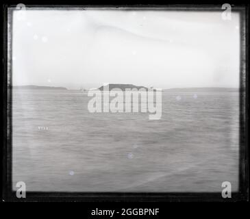 USFC-Dampfschiff „Albatross“-Untersuchung von Fischfangbanken von Newport bis Neufundland, 1885. Blick vom Schiff der Küste bei Neufundland. Stockfoto