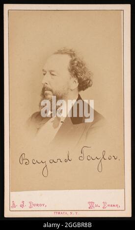 Porträt von Bayard Taylor (1825-1878), vor 1878. Stockfoto