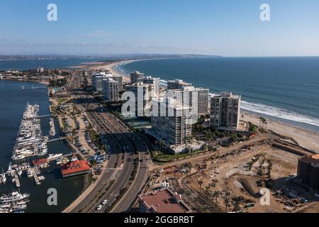 Militärische Wohnimmobilien der Marine in Coronado, San Diego Stockfoto