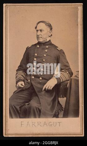 Porträt von David Glasgow Farragut (1801-1870), vor 1870. Stockfoto