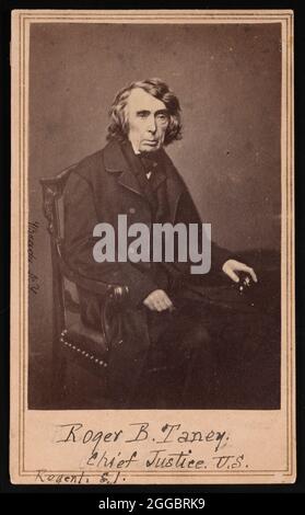 Porträt von Roger Brooke Taney (1777-1864), vor 1864. Stockfoto