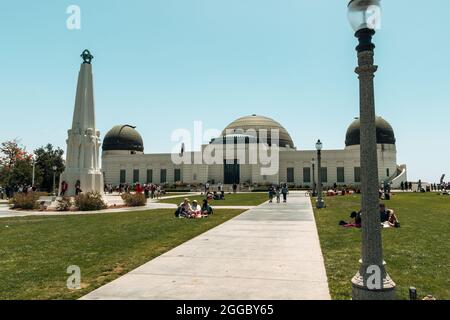 LOS ANGELES, USA - 23. Mai 2020: Das Griffith Observatory in Los Angeles, Kalifornien, USA Stockfoto
