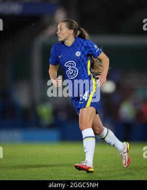 Kingston, Großbritannien. August 2021. Fran Kirby von Chelsea Women während des Freundschaftsspiel 2021/22 zwischen Chelsea Women und Aston Villa Women am 27. August 2021 im Kingsmeadow Stadium, Kingston, England. Foto von Andy Rowland. Quelle: Prime Media Images/Alamy Live News Stockfoto