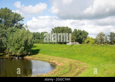 Landschaft zwischen den beiden großen Flüssen Maas und Waal in den Niederlanden Stockfoto