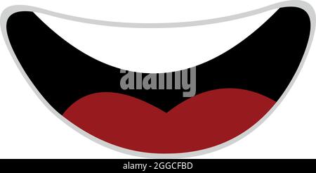 Vektordarstellung eines Mund-Emoticons Stock Vektor