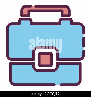 Icon Vector of Briefcase - Line Cut Style - einfache Illustration, editierbare Kontur, Design Template Vector, gut für Drucke, Poster, Ankündigungen, ein Stock Vektor