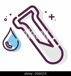 Icon Vector of Drop - MBE Syle - einfache Illustration, editierbare Kontur, Design Template Vector, gut für Drucke, Poster, Werbung, Ankündigungen Stock Vektor