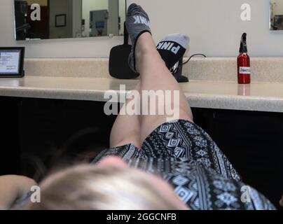 Schwangerschaftswehen Stockfoto