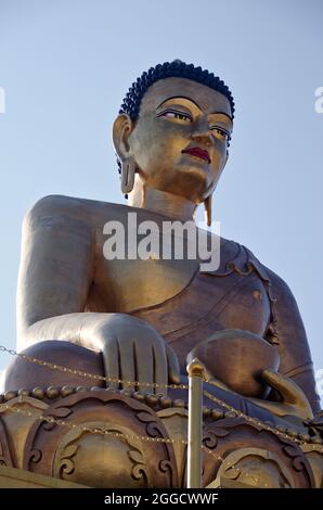 Die große Buddha-Dordenma-Statue von Shakyamuni Buddha, aus Bronze und vergoldet in Gold, Kuensel Phodrang, Thimphu, Bhutan Stockfoto