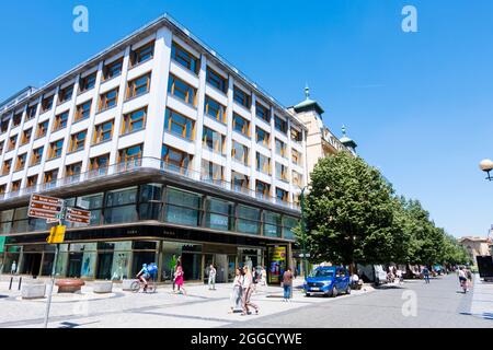 Detsky Dum, Kinderhaus, Na Prikope, Fußgängerzone, Neustadt, Prag, Tschechische Republik C Stockfoto