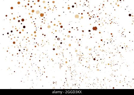 Kaffee Farbe Korn Textur isoliert auf weißem Hintergrund. Schokolade Schattierungen Konfetti. Braune Partikel. Digital Generiertes Bild. Vektorgrafik, E Stock Vektor