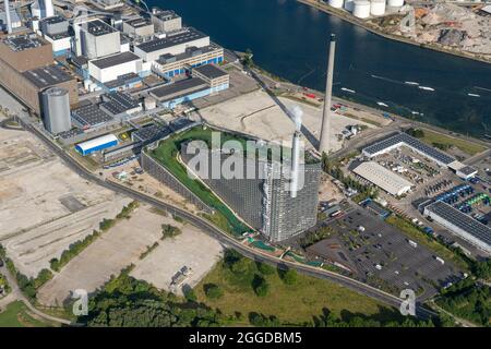 Luftaufnahme von Amager Bakke in Kopenhagen, Dänemark Stockfoto