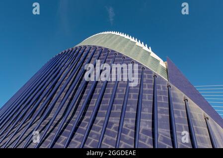 Das Agora-Gebäude (L'Àgora), Ciutat de les Arts i les Ciències (Stadt der Künste und Wissenschaften), Valencia, Spanien Stockfoto