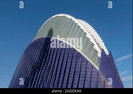 Das Agora-Gebäude (L'Àgora), Ciutat de les Arts i les Ciències (Stadt der Künste und Wissenschaften), Valencia, Spanien Stockfoto