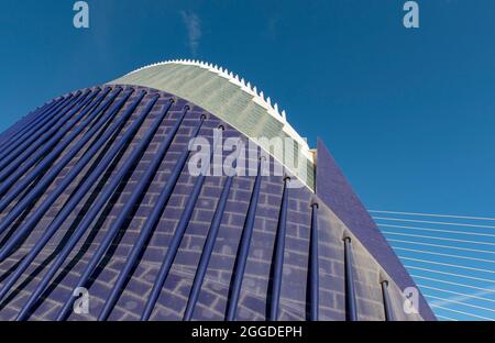 Das Agora-Gebäude (L'Àgora), Ciutat de les Arts i les Ciències (Stadt der Künste und Wissenschaften), Valencia, Spanien Stockfoto